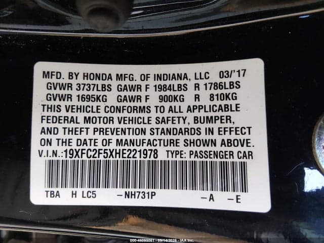 2017 HONDA CIVIC LX 9