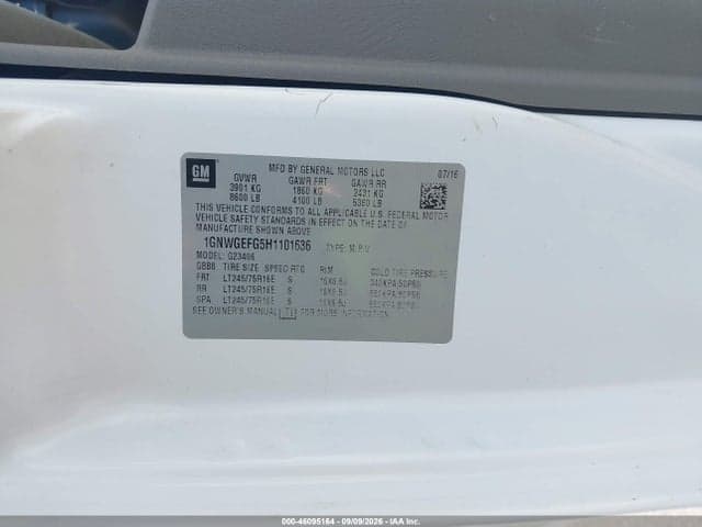 2017 CHEVROLET EXPRESS 2500 LS 9
