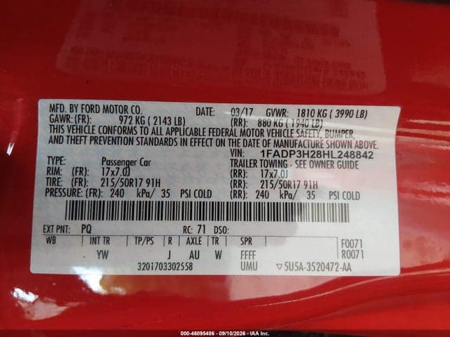2017 FORD FOCUS SEL 6