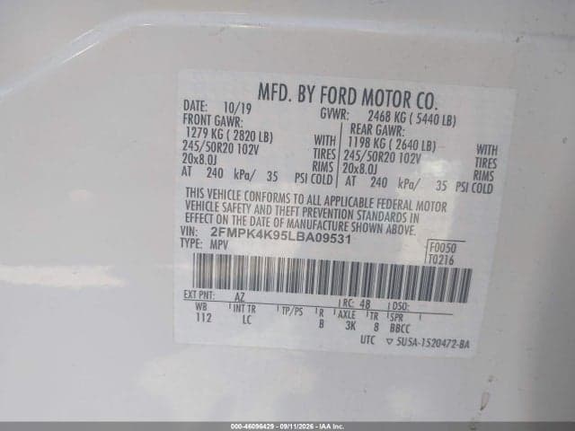 2020 FORD EDGE TITANIUM 9