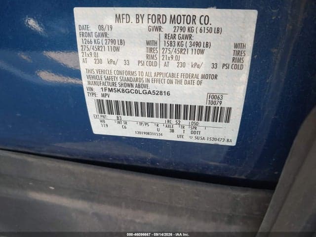 2020 FORD EXPLORER ST 9