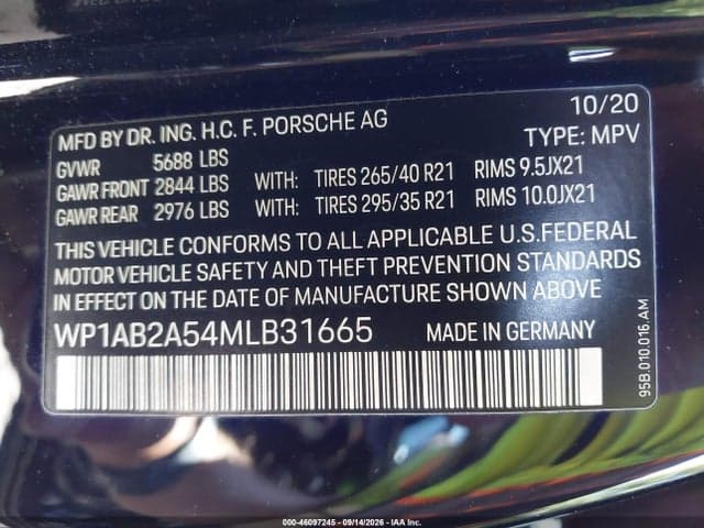 2021 PORSCHE MACAN S 9