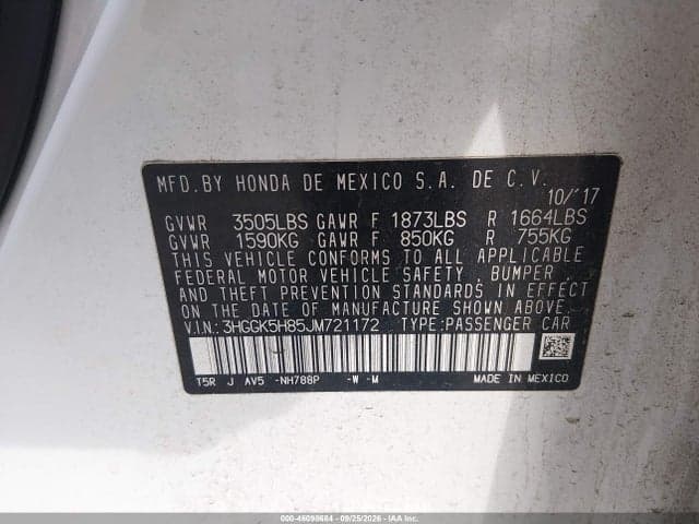 2018 HONDA FIT EX 9
