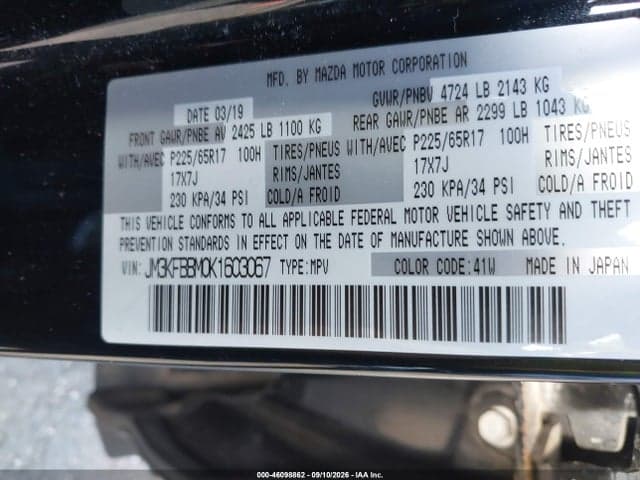 2019 MAZDA CX-5 SPORT 9