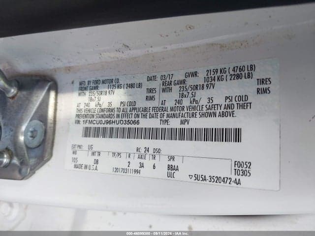 2017 FORD ESCAPE TITANIUM 9