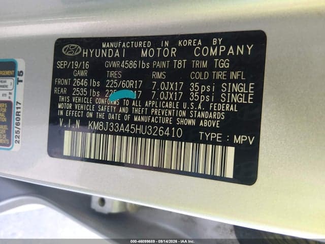 2017 HYUNDAI TUCSON SE 9