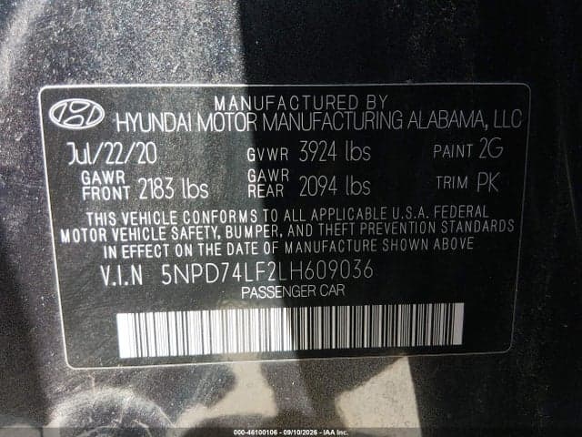 2020 HYUNDAI ELANTRA SE 9