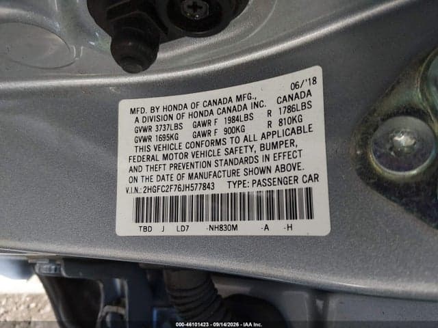 2018 HONDA CIVIC EX 9
