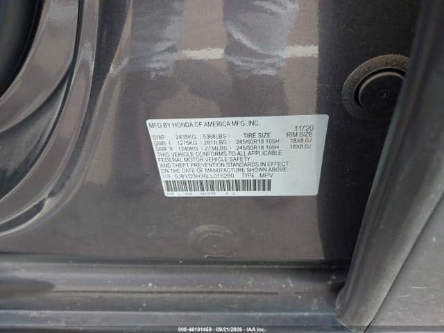 2020 ACURA MDX STANDARD 9