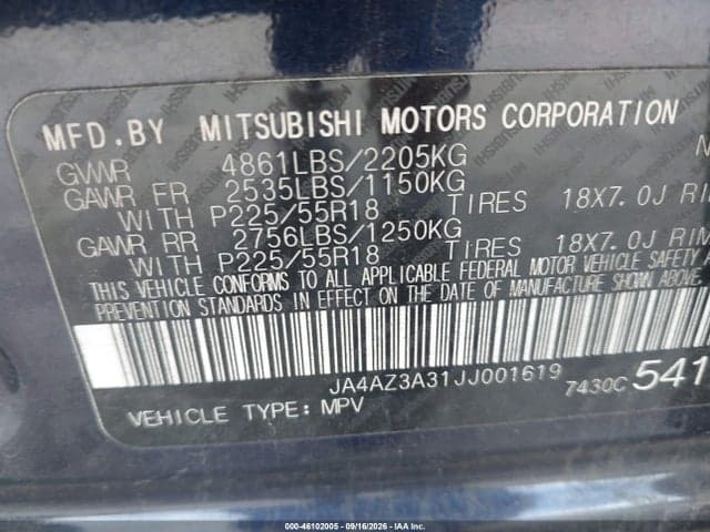 2018 MITSUBISHI OUTLANDER SEL 9