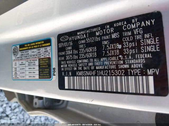 2017 HYUNDAI SANTA FE LIMITED 9