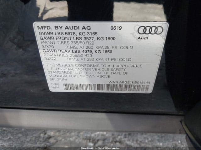 2019 AUDI E-TRON PREMIUM PLUS 9