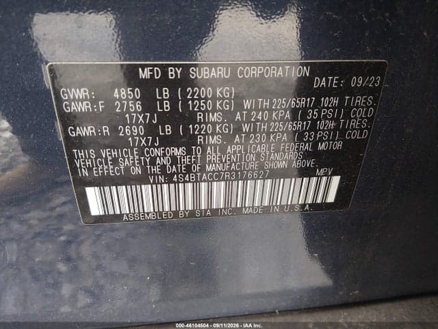 2024 SUBARU OUTBACK PREMIUM 9