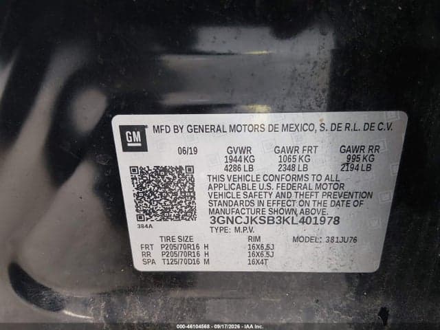 2019 CHEVROLET TRAX LS 9