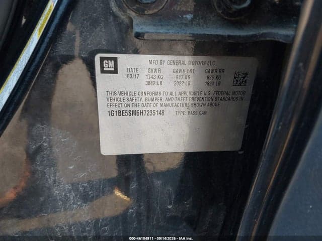 2017 CHEVROLET CRUZE LT AUTO 9