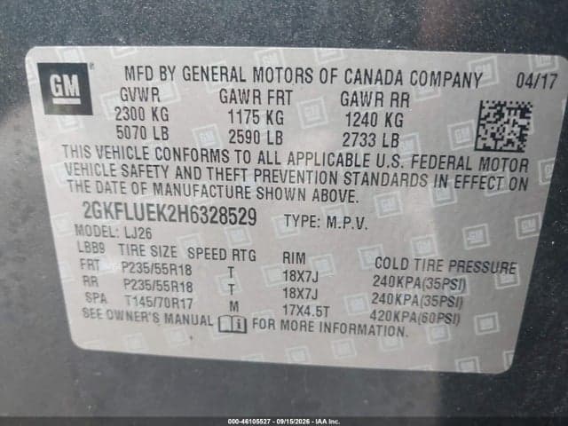 2017 GMC TERRAIN SLT 9