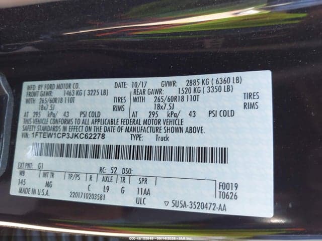 2018 FORD F-150 XLT 9