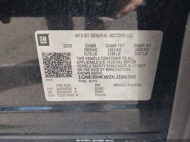 2019 CHEVROLET TRAVERSE 3LT 9
