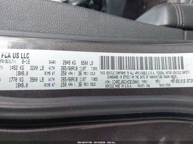 2017 DODGE DURANGO SXT AWD 9