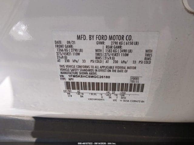 2021 FORD EXPLORER PLATINUM 9