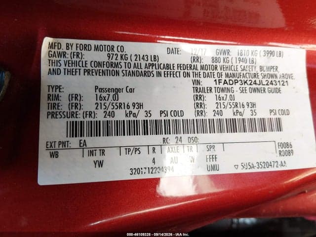 2018 FORD FOCUS SE 9