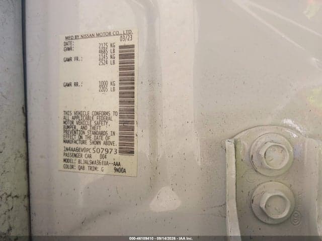 2023 NISSAN MAXIMA SR XTRONIC CVT 9