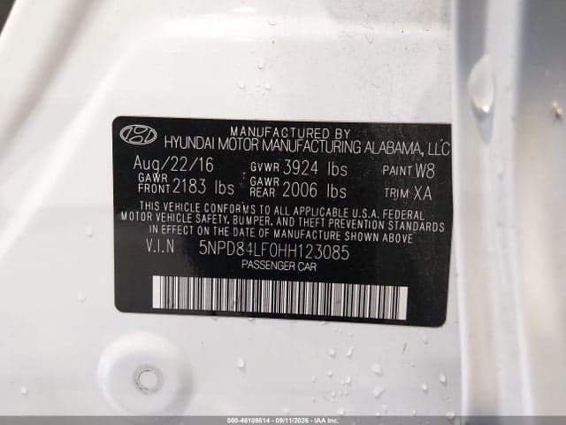 2017 HYUNDAI ELANTRA SE 9