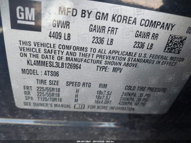 2020 BUICK ENCORE GX AWD SELECT 9