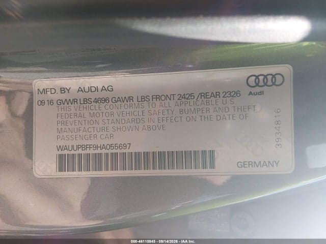 2017 AUDI A3 E-TRON 1.4T PREMIUM 9