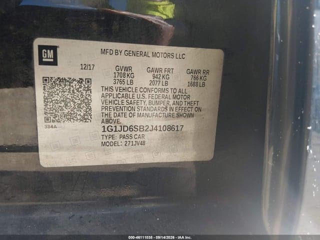 2018 CHEVROLET SONIC LT AUTO 9