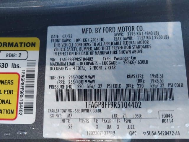 2024 FORD MUSTANG GT PREMIUM 9