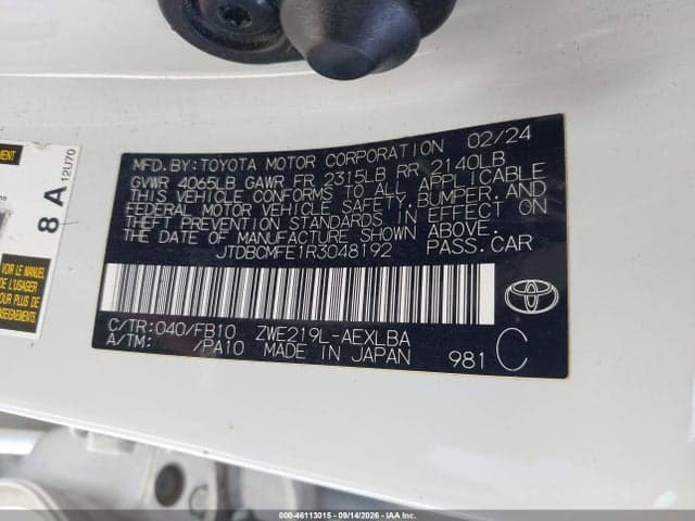 2024 TOYOTA COROLLA HYBRID LE 9