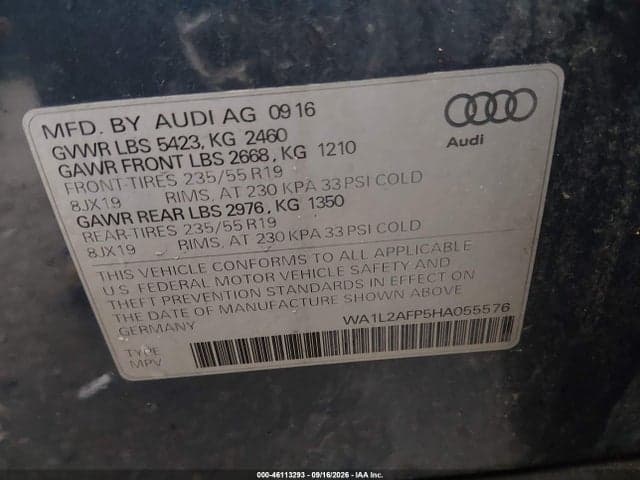 2017 AUDI Q5 2.0T PREMIUM 9
