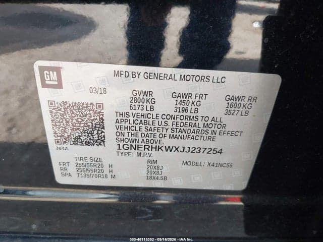 2018 CHEVROLET TRAVERSE 3LT 9