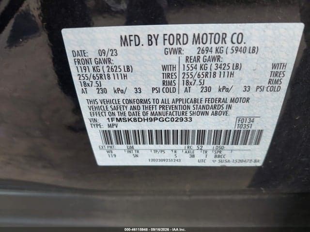 2023 FORD EXPLORER XLT 9