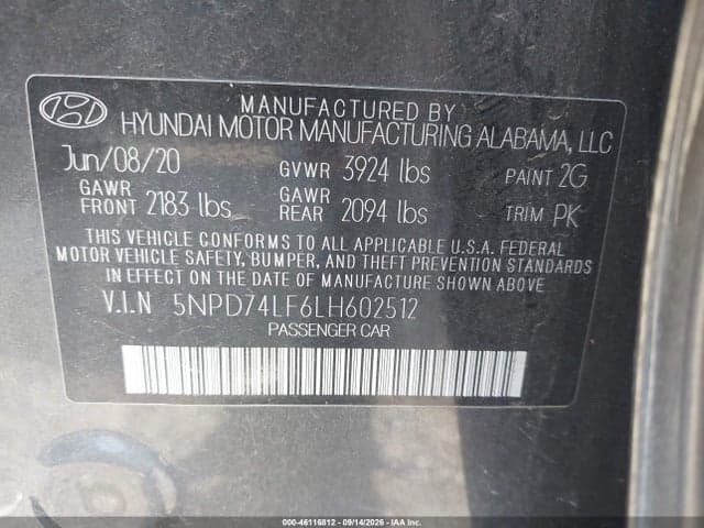 2020 HYUNDAI ELANTRA SE 9