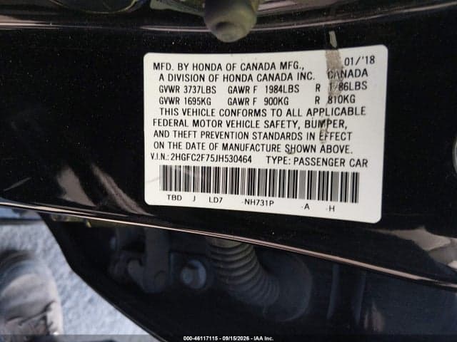 2018 HONDA CIVIC EX 9