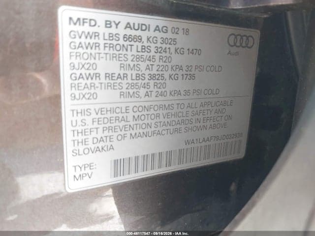2018 AUDI Q7 3.0T PREMIUM 9