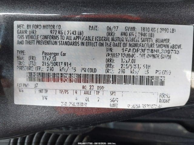2017 FORD FOCUS SE 9