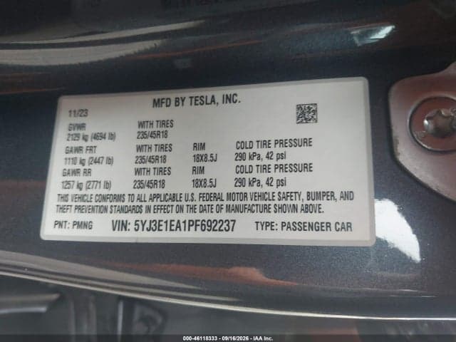 2023 TESLA MODEL 3 REAR-WHEEL DRIVE 9