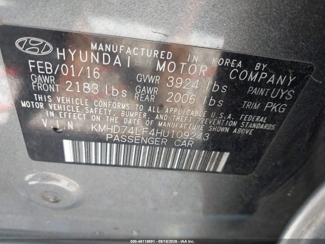 2017 HYUNDAI ELANTRA SE 9