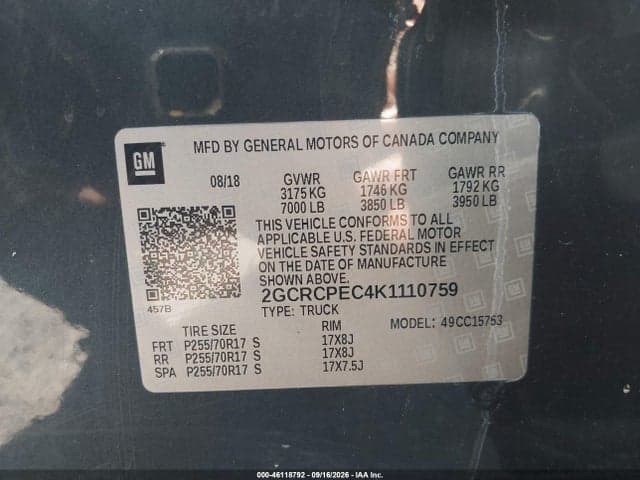 2019 CHEVROLET SILVERADO 1500 LD LT 9