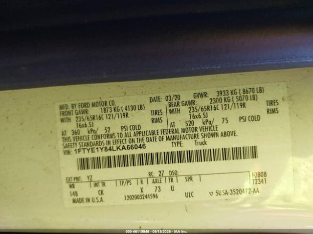 2020 FORD TRANSIT-150 9