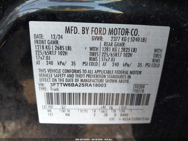 2025 FORD MAVERICK XL 9