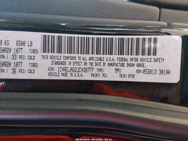 2018 DODGE DURANGO SXT AWD 10
