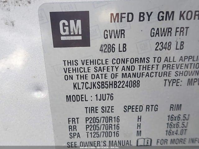2017 CHEVROLET TRAX LS 9