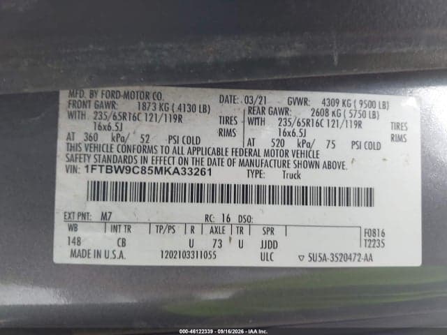 2021 FORD TRANSIT-350 9