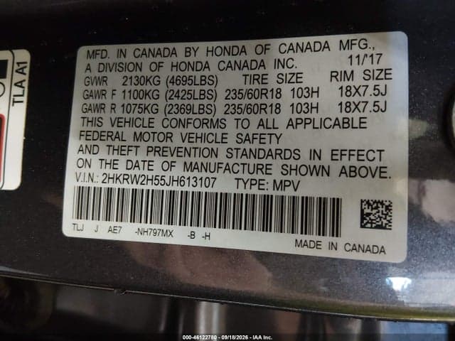 2018 HONDA CR-V EX 9