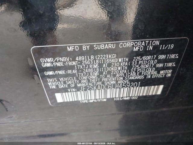 2020 SUBARU FORESTER 9