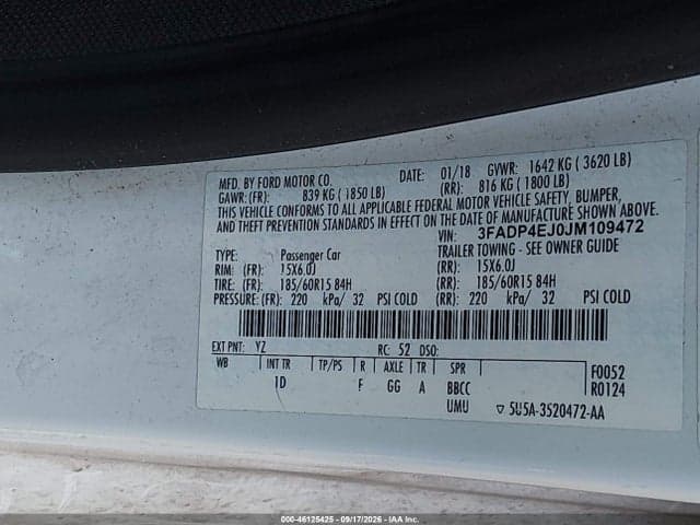 2018 FORD FIESTA SE 9